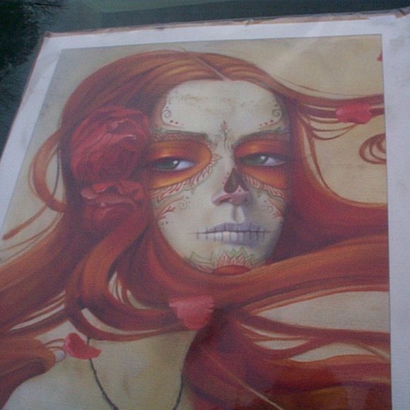 Signed Leslie Ditto Rose Day of the Dead II Print 3/75 - Picture 2 of 5